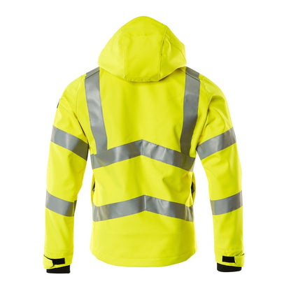Hi Vis Yellow - Back - Mascot Mens Safe Supreme Hi-Vis Jacket