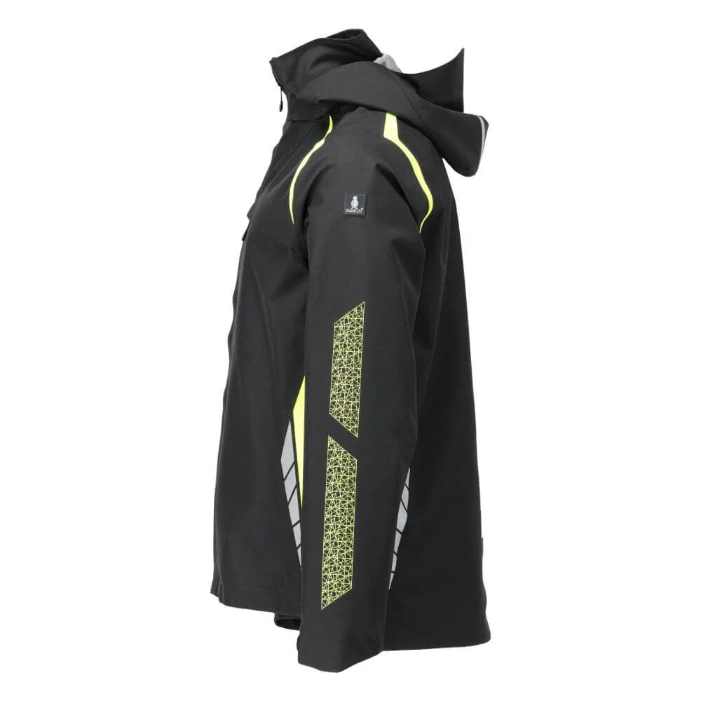 Black-Hi Vis Yellow - Side - Mascot Mens Accelerate Safe Shell Jacket