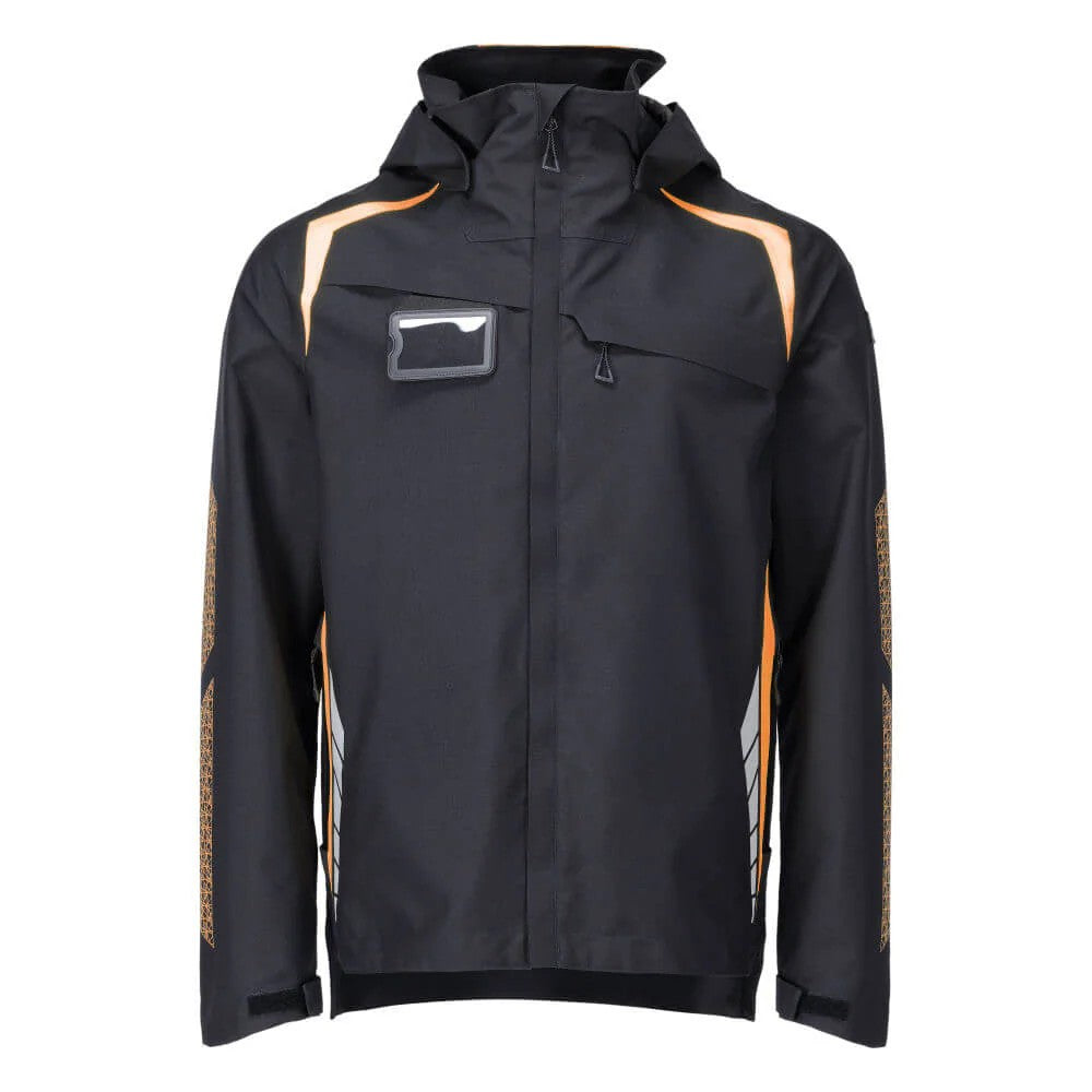 Dark Navy-Hi Vis Orange - Front - Mascot Mens Accelerate Safe Shell Jacket
