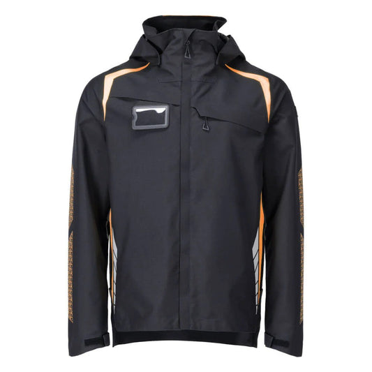 Dark Navy-Hi Vis Orange - Front - Mascot Mens Accelerate Safe Shell Jacket