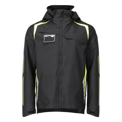 Black-Hi Vis Yellow - Front - Mascot Mens Accelerate Safe Shell Jacket