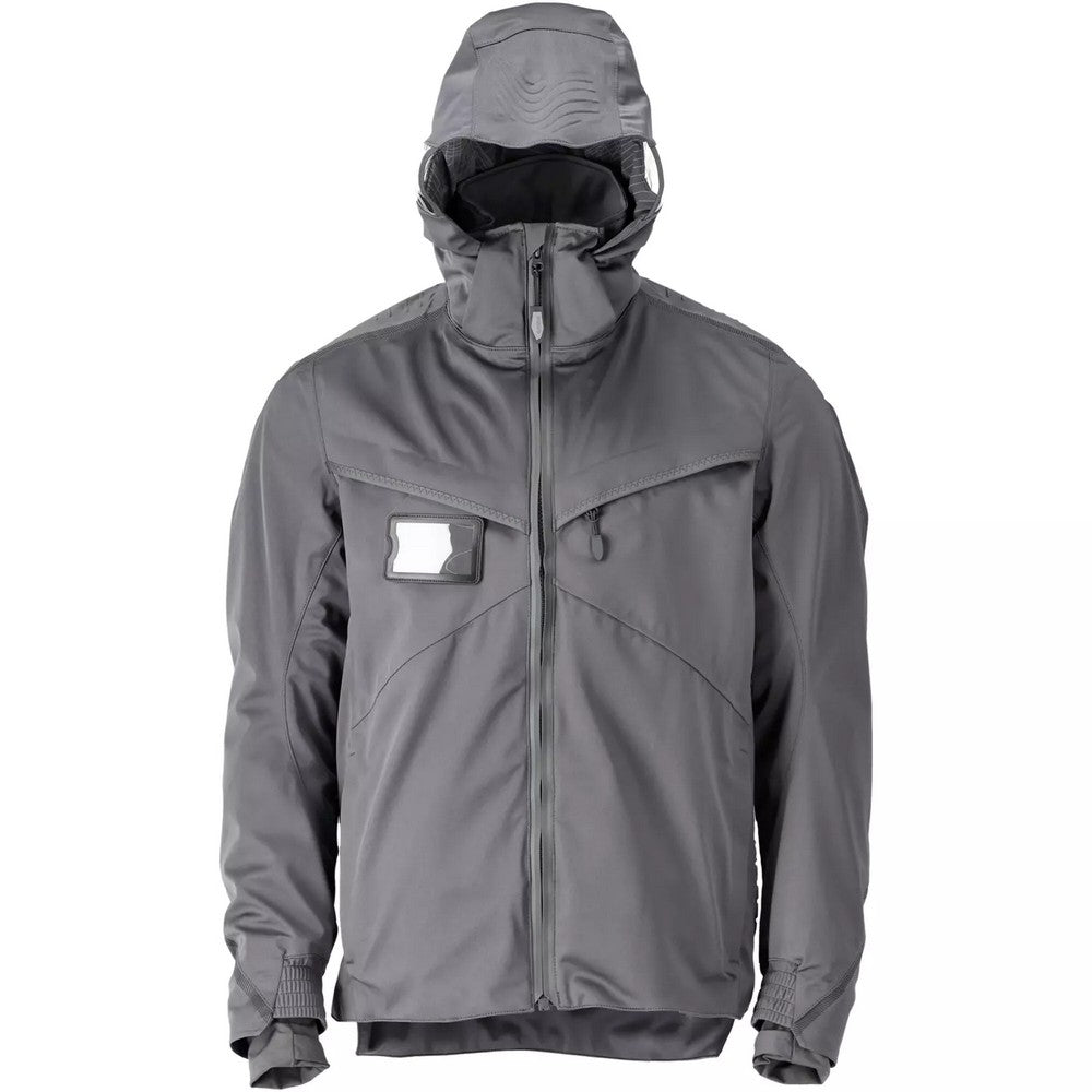 Stone Grey - Front - Mascot Mens Customised Shell Jacket