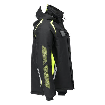 Black-Hi Vis Yellow - Back - Mascot Mens Accelerate Safe Jacket