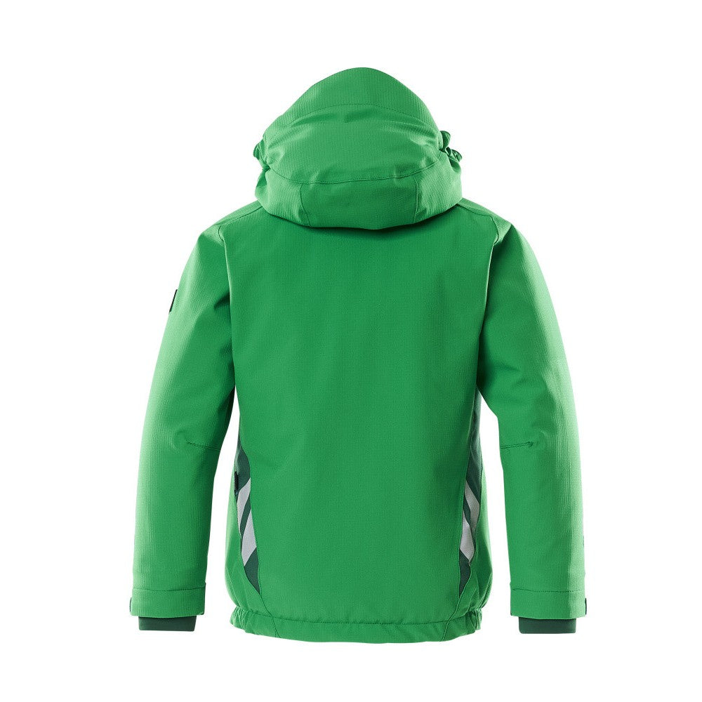 Grass Green-Green - Back - Mascot Childrens-Kids Accelerate Winter Waterproof Jacket