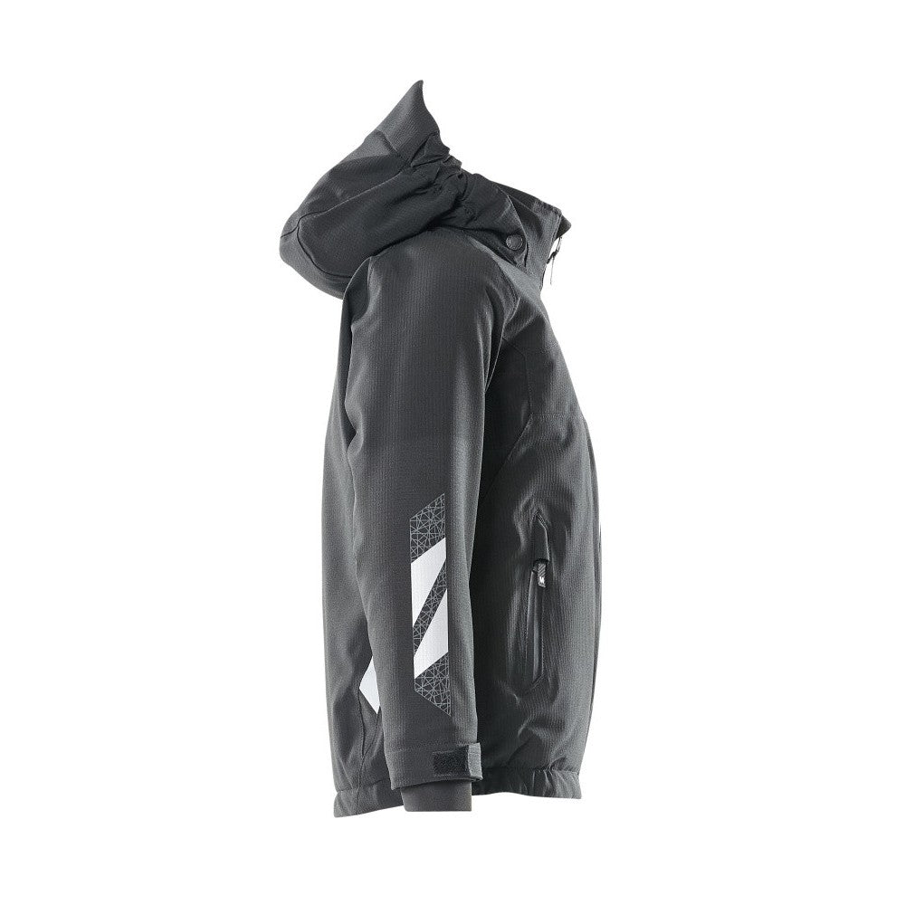 Black - Side - Mascot Childrens-Kids Accelerate Winter Waterproof Jacket