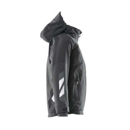 Black - Side - Mascot Childrens-Kids Accelerate Winter Waterproof Jacket