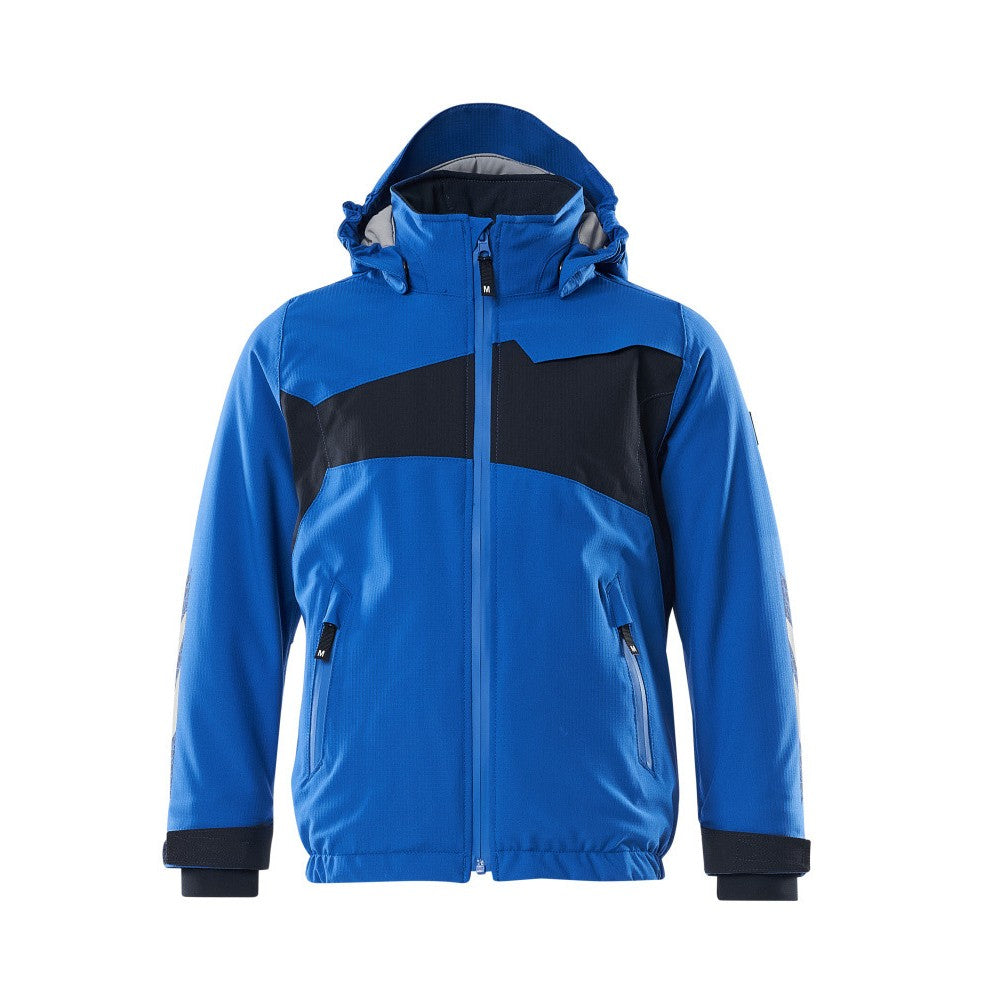 Azure Blue-Dark Navy - Front - Mascot Childrens-Kids Accelerate Winter Waterproof Jacket