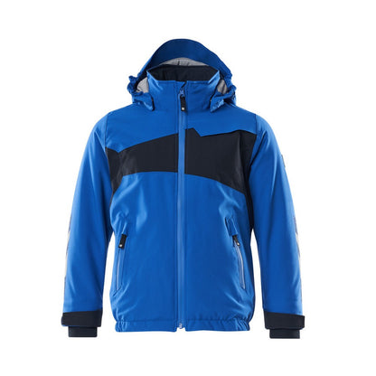Azure Blue-Dark Navy - Front - Mascot Childrens-Kids Accelerate Winter Waterproof Jacket