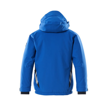 Azure Blue-Dark Navy - Back - Mascot Childrens-Kids Accelerate Winter Waterproof Jacket