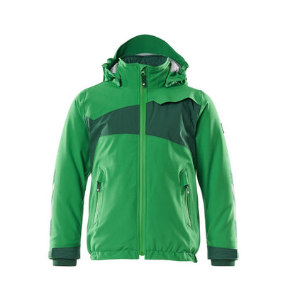 Grass Green-Green - Front - Mascot Childrens-Kids Accelerate Winter Waterproof Jacket