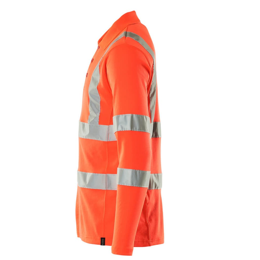 Red - Lifestyle - Mascot Mens Safe Classic Hi-Vis Long-Sleeved Polo Shirt