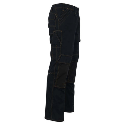 Black - Back - Mascot Mens Young Knee Pad Pockets Work Trousers