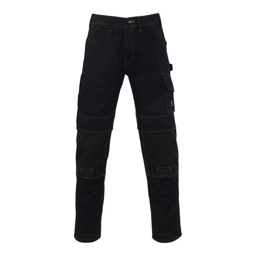 Black - Front - Mascot Mens Young Knee Pad Pockets Work Trousers