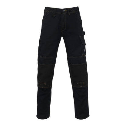 Black - Front - Mascot Mens Young Knee Pad Pockets Work Trousers