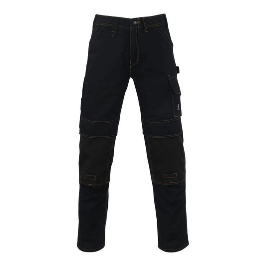 Black - Front - Mascot Mens Young Knee Pad Pockets Work Trousers