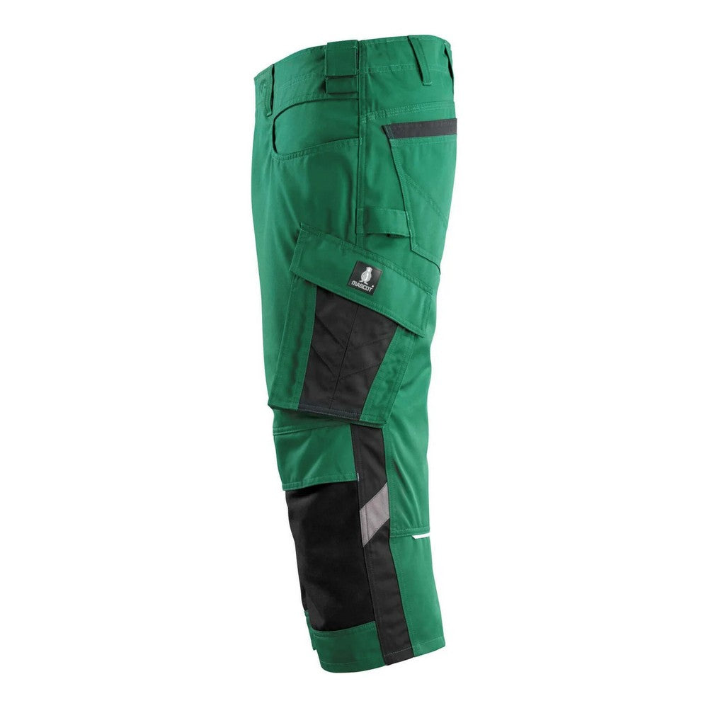 Green-Black - Side - Mascot Mens Unique Knee Pad Pockets Work Trousers