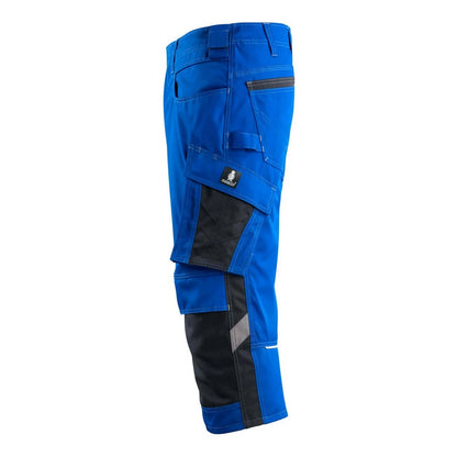 Royal Blue-Dark Navy - Side - Mascot Mens Unique Knee Pad Pockets Work Trousers