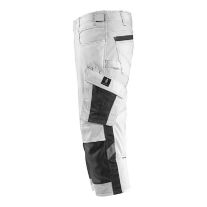 White-Dark Anthracite - Side - Mascot Mens Unique Knee Pad Pockets Work Trousers