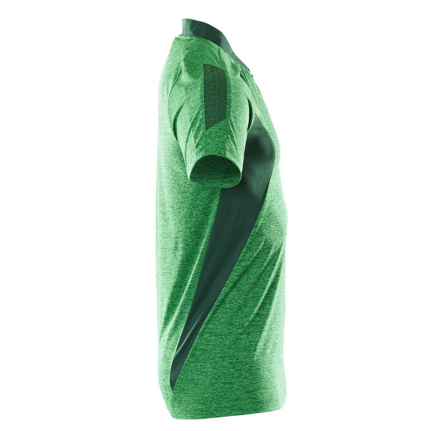 Grass Green-Green - Side - Mascot Mens Accelerate Polo Shirt