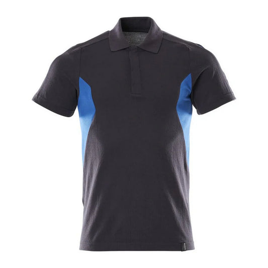 Dark Navy-Azure Blue - Front - Mascot Mens Accelerate Polo Shirt