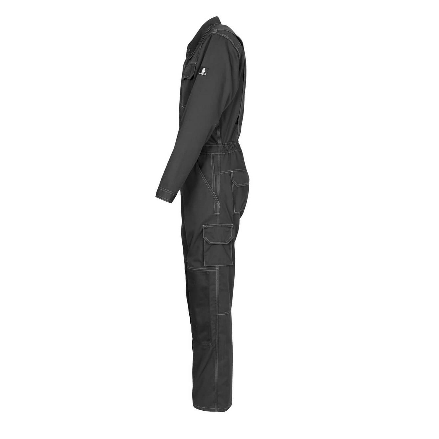 Black - Lifestyle - Mascot Mens Akron Knee Pad Pockets Boiler Suit