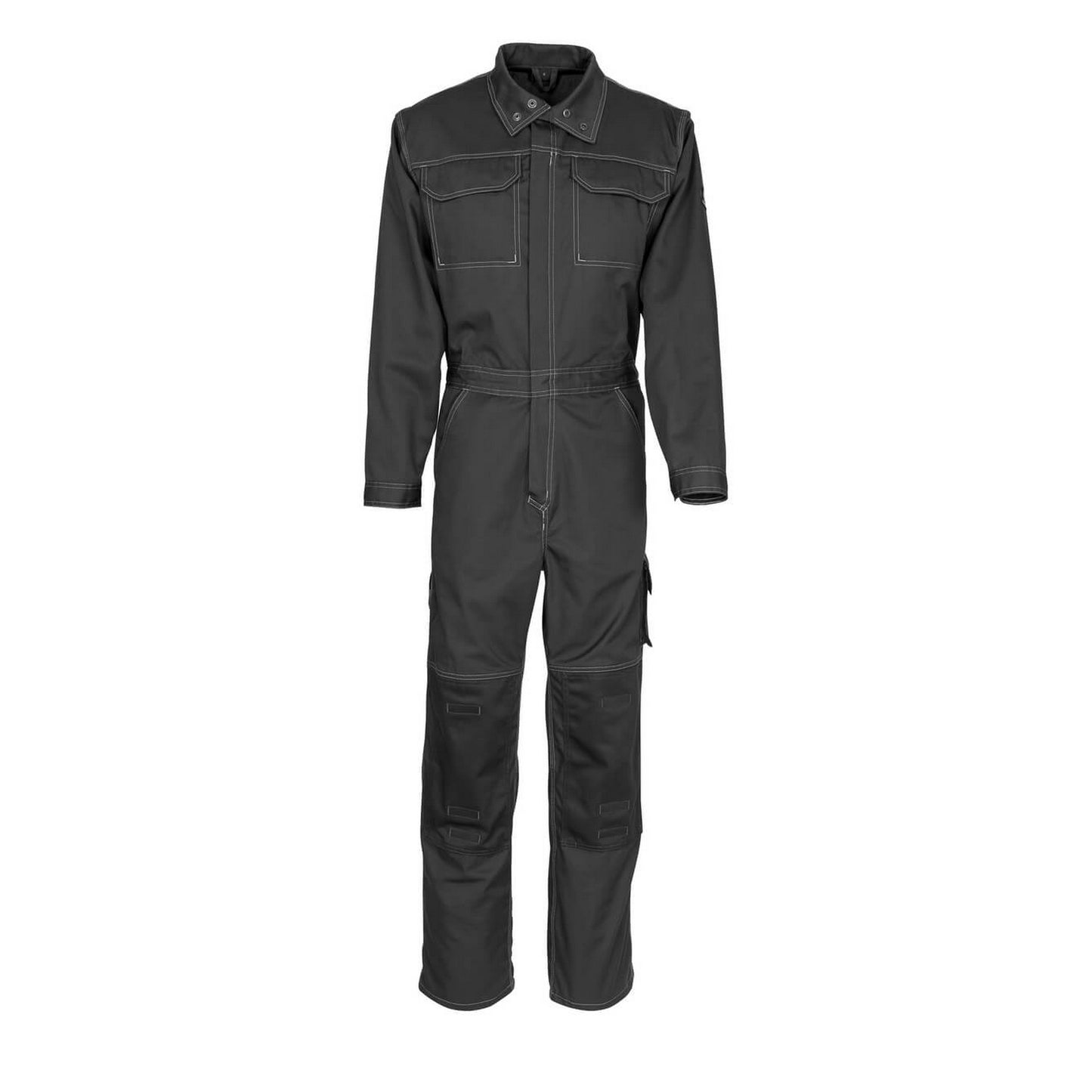 Black - Front - Mascot Mens Akron Knee Pad Pockets Boiler Suit