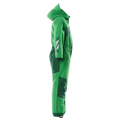 Grass Green-Green - Side - Mascot Childrens-Kids Accelerate Snowsuit