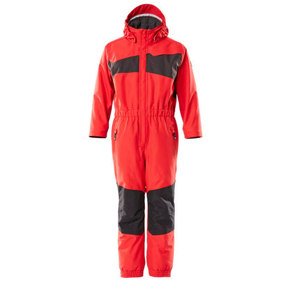 Traffic Red-Black - Front - Mascot Childrens-Kids Accelerate Snowsuit