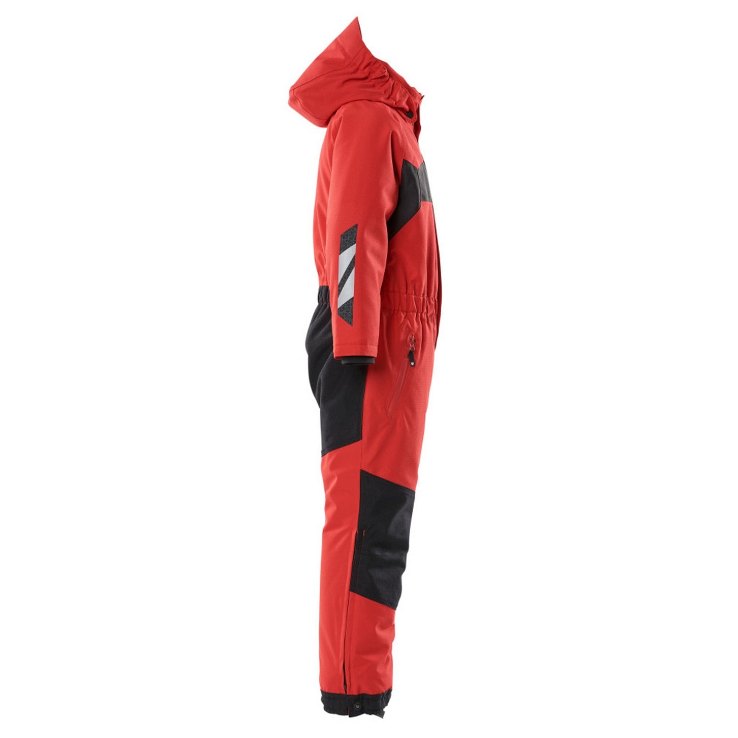 Traffic Red-Black - Side - Mascot Childrens-Kids Accelerate Snowsuit