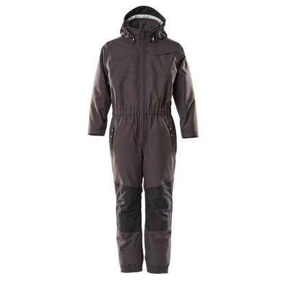 Black - Front - Mascot Childrens-Kids Accelerate Snowsuit