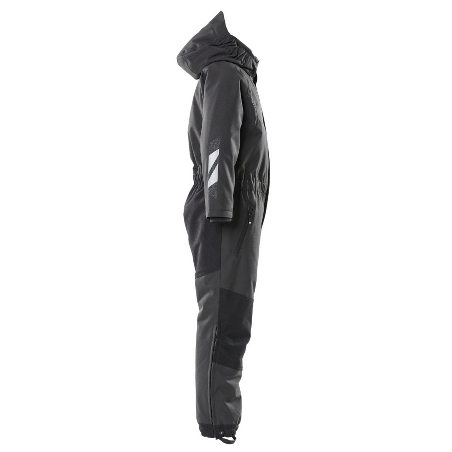 Black - Side - Mascot Childrens-Kids Accelerate Snowsuit