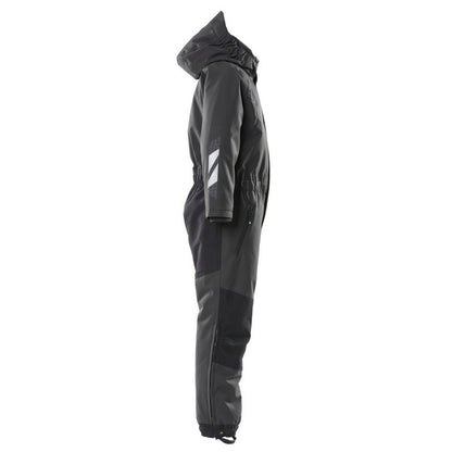 Black - Side - Mascot Childrens-Kids Accelerate Snowsuit