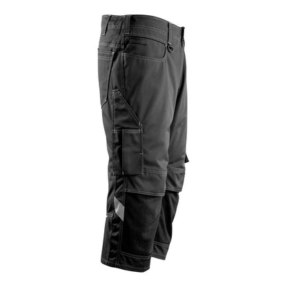 Black - Back - Mascot Mens Unique Knee Pad Pockets Work Trousers