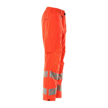 Hi Vis Red - Back - Mascot Mens Accelerate Safe Hi-Vis Over Trousers