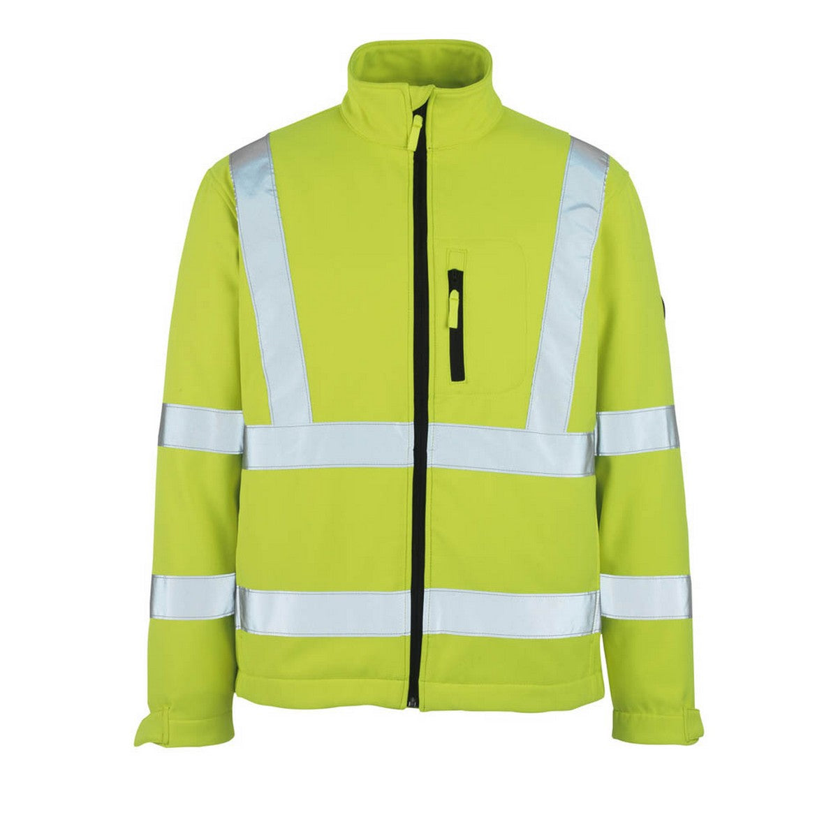Hi Vis Yellow - Front - Mascot Mens Calgary Safe Arctic Hi-Vis Soft Shell Jacket