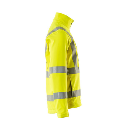 Hi Vis Yellow - Side - Mascot Mens Calgary Safe Arctic Hi-Vis Soft Shell Jacket