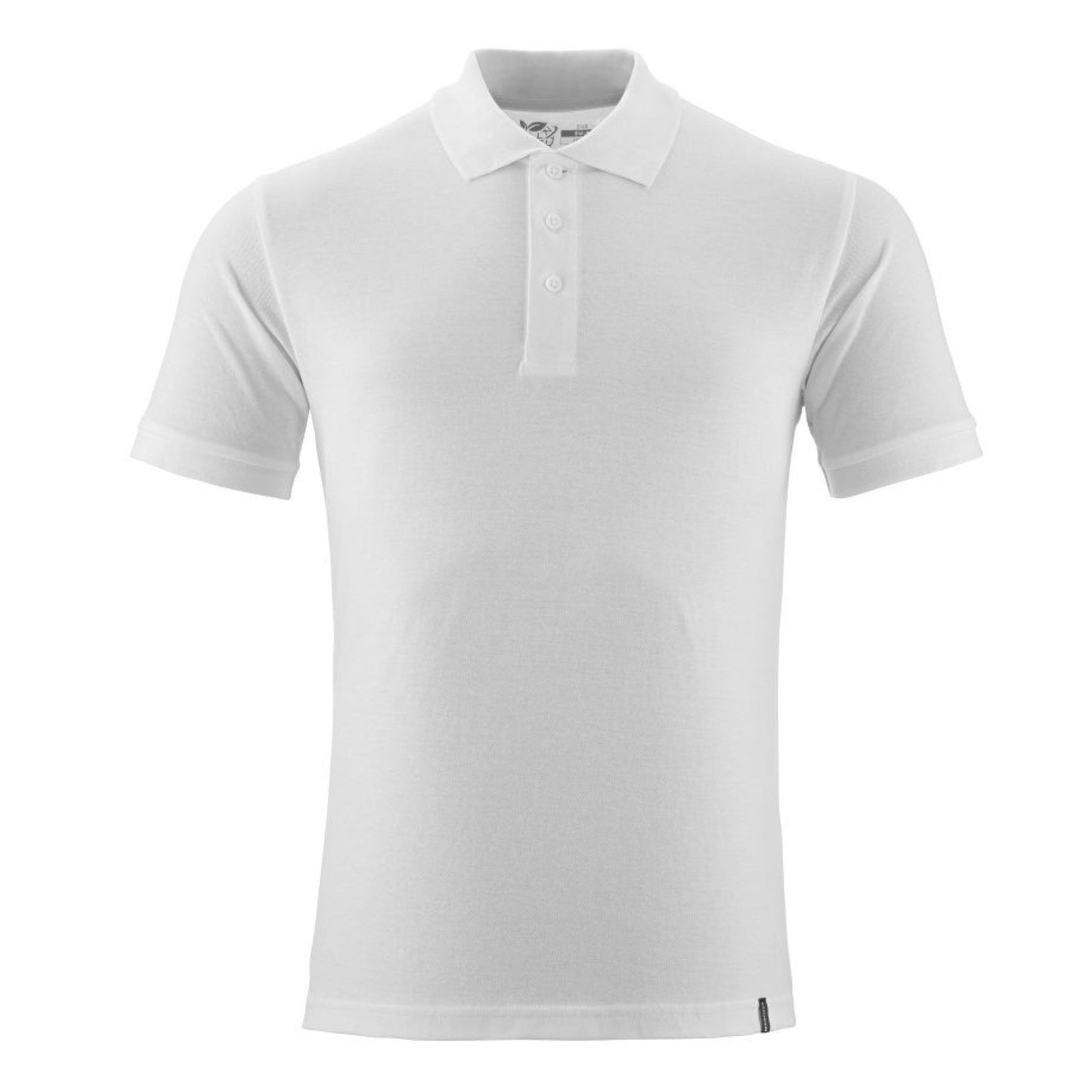 White - Front - Mascot Mens Crossover Plain Polo Shirt