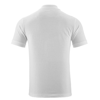 White - Back - Mascot Mens Crossover Plain Polo Shirt