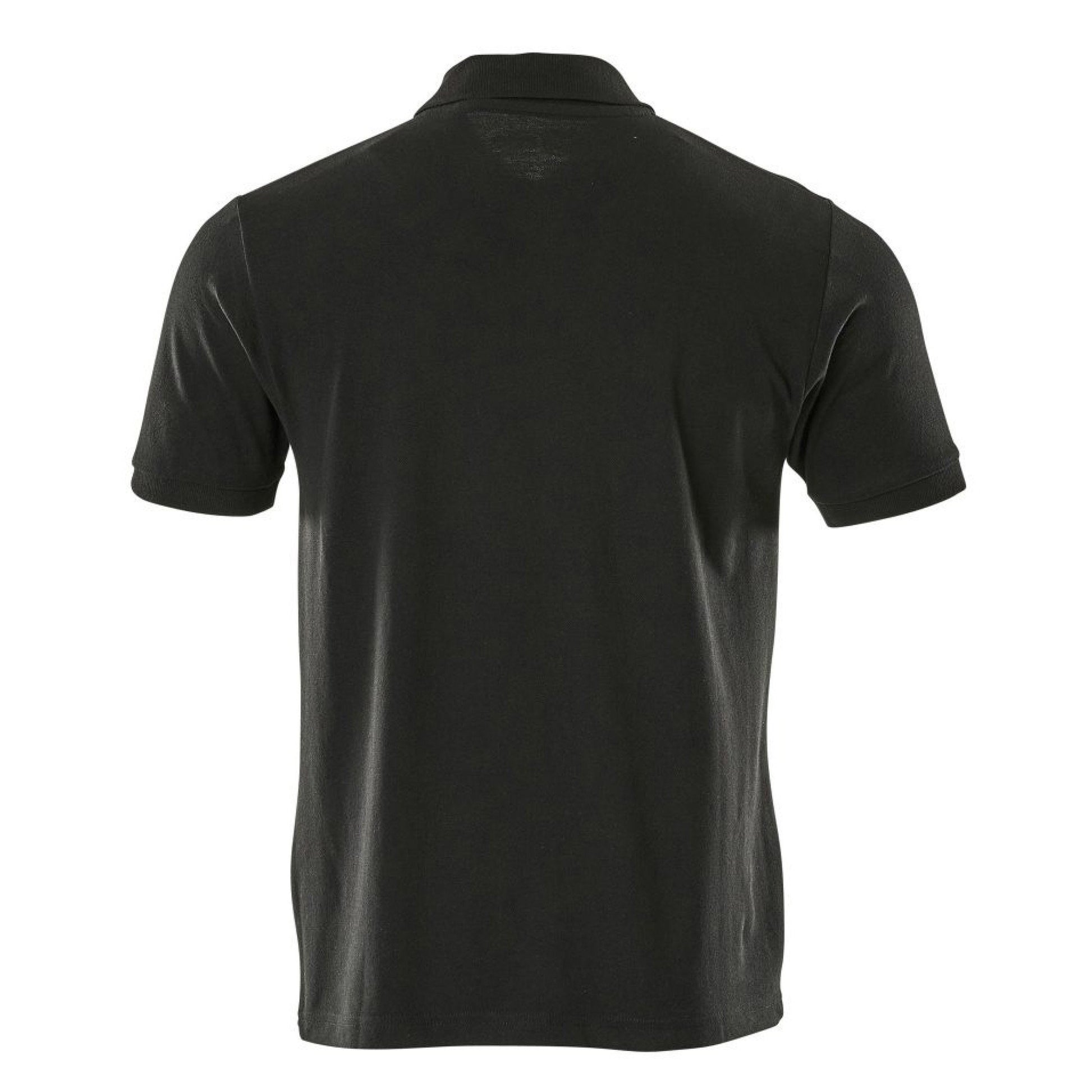 Deep Black - Back - Mascot Mens Crossover Plain Polo Shirt