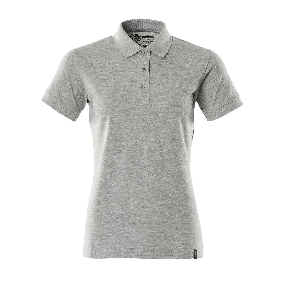 Grey - Front - Mascot Womens-Ladies Crossover Plain Polo Shirt