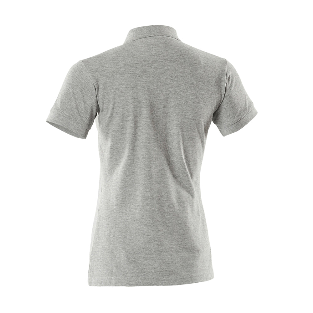Grey - Back - Mascot Womens-Ladies Crossover Plain Polo Shirt