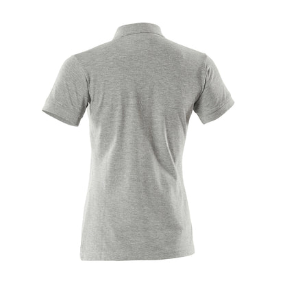 Grey - Back - Mascot Womens-Ladies Crossover Plain Polo Shirt