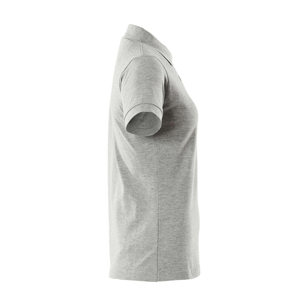 Grey - Side - Mascot Womens-Ladies Crossover Plain Polo Shirt