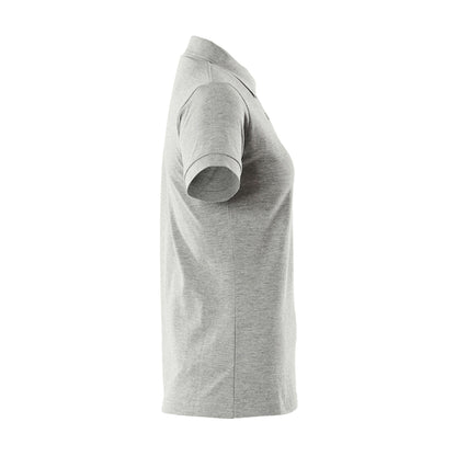 Grey - Side - Mascot Womens-Ladies Crossover Plain Polo Shirt