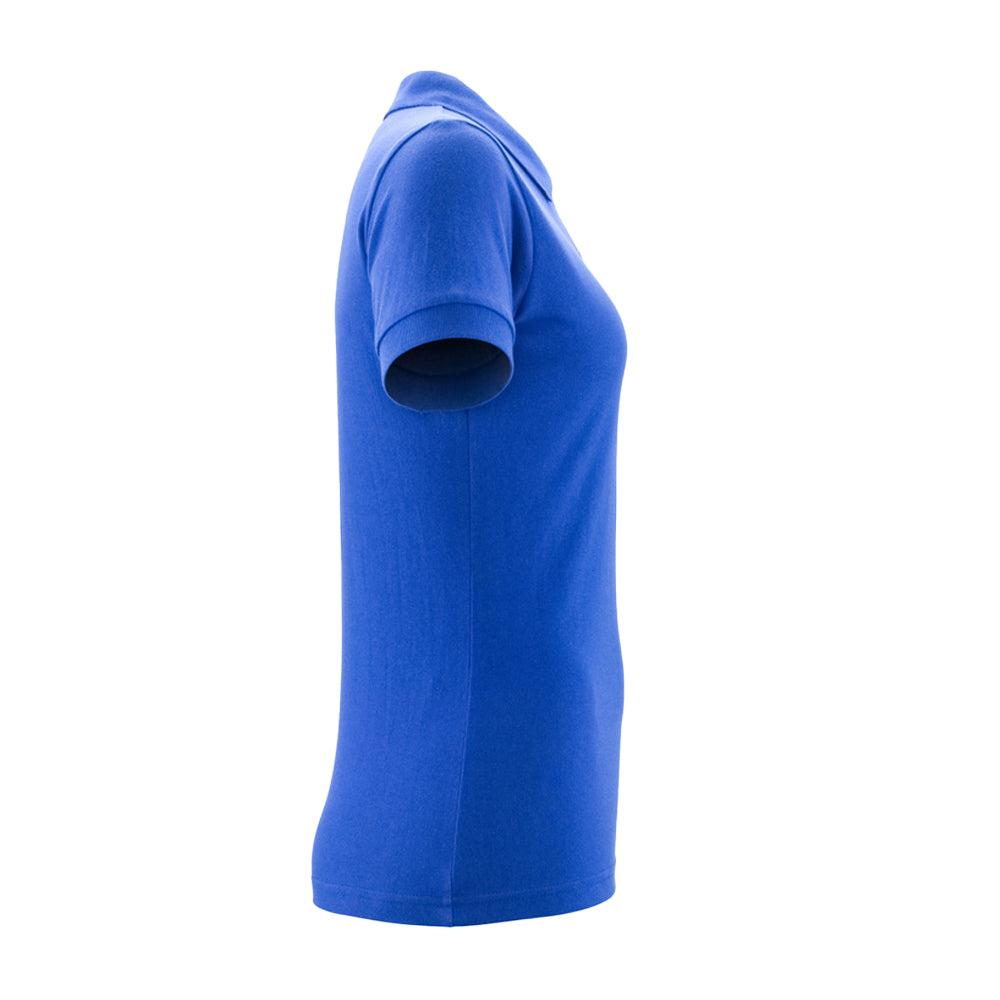Royal Blue - Side - Mascot Womens-Ladies Crossover Plain Polo Shirt