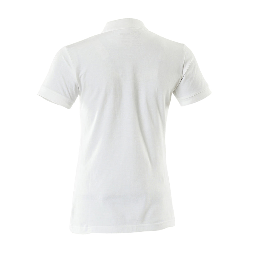 White - Back - Mascot Womens-Ladies Crossover Plain Polo Shirt