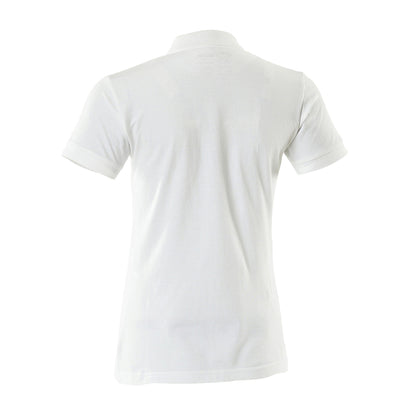 White - Back - Mascot Womens-Ladies Crossover Plain Polo Shirt