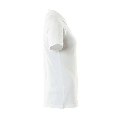 White - Side - Mascot Womens-Ladies Crossover Plain Polo Shirt