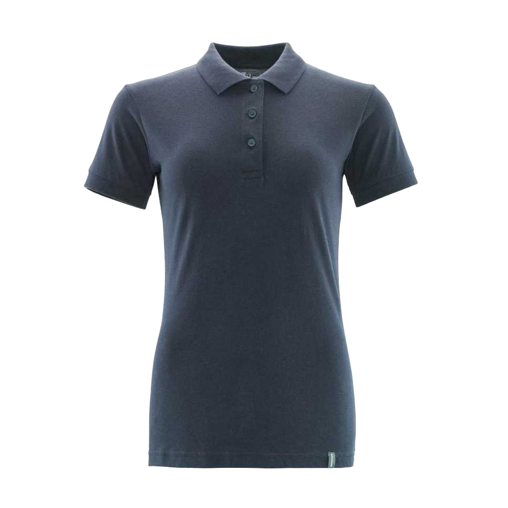 Dark Navy - Front - Mascot Womens-Ladies Crossover Plain Polo Shirt