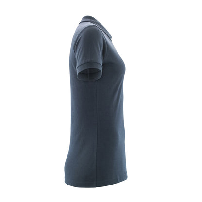 Dark Navy - Side - Mascot Womens-Ladies Crossover Plain Polo Shirt